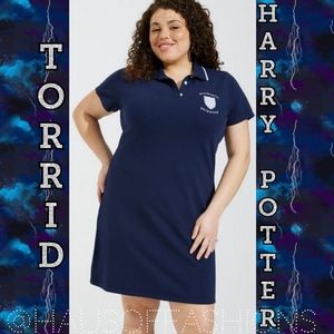 TORRID HARRY POTTER Hogwarts Quiddich Short Sleeve Dress! NWT!